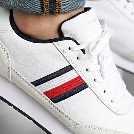 Tommy Hilfiger - Sneakers Runner Corporate Leather 4397 Bianco