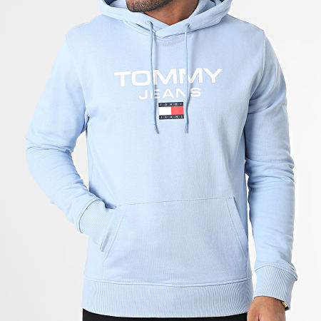 Tommy Jeans - Sweat Capuche Reg Entry 5692 Bleu Clair