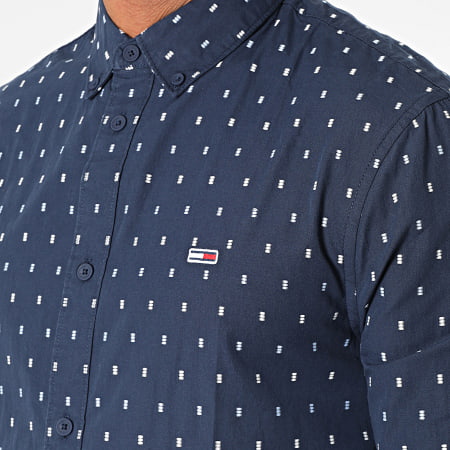 Tommy Jeans - Camicia a maniche lunghe Essential Dobby 5401 Navy