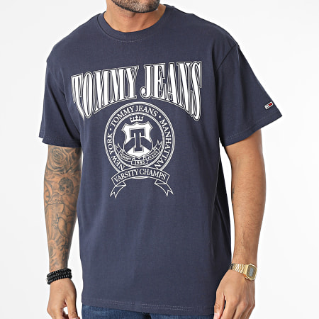 Tommy Jeans - Tee Shirt Relaxed Varsity 5645 Bleu Marine
