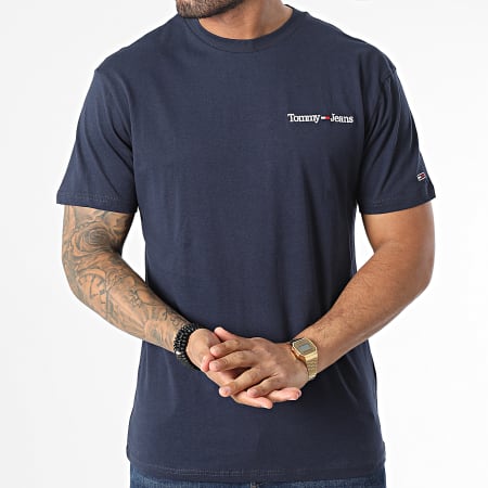Tommy Jeans - Tee Shirt Classic Linear Chest 5790 Bleu Marine