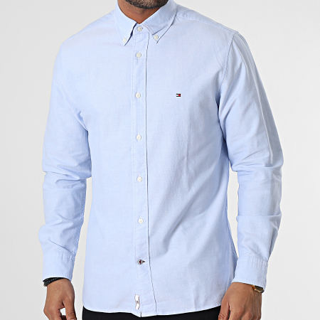 Tommy Hilfiger - Chemise Manches Longues Heavy Oxford Solid 9167 Bleu Clair