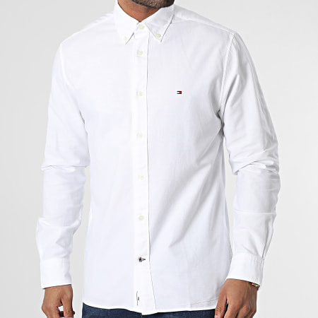 Tommy Hilfiger - Chemise Manches Longues Heavy Oxford Solid 9167 Blanc