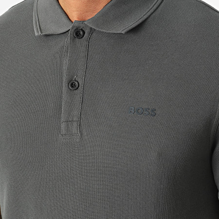 BOSS - Polo Manches Courtes 50468576 Gris Anthracite