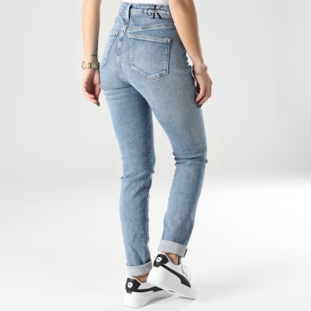 Calvin Klein - Jeans skinny da donna a vita alta 0187 in denim blu