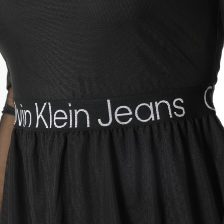 Calvin Klein - Robe Femme Mesh Logo Elastic 0350 Noir