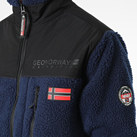 Geographical Norway - Veste Polaire Zippée Tuvalu Bleu Marine Noir