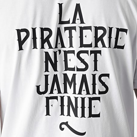 La Piraterie - Tee Shirt Oversize Large LPNJF Blanc Noir