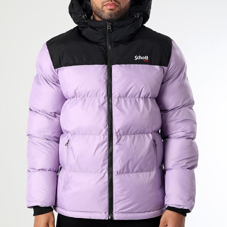 Schott NYC Doudoune Capuche Utah Violet Lila Ryses