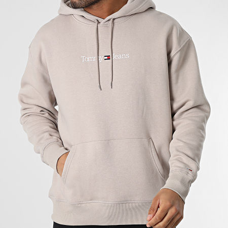 Tommy Jeans - Sudadera con capucha Linear 5013 Beige