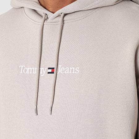 Tommy Jeans - Felpa con cappuccio Linear 5013 Beige