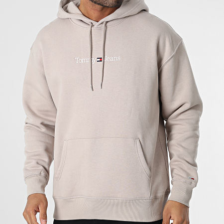 Tommy Jeans - Sudadera con capucha Linear 5013 Beige
