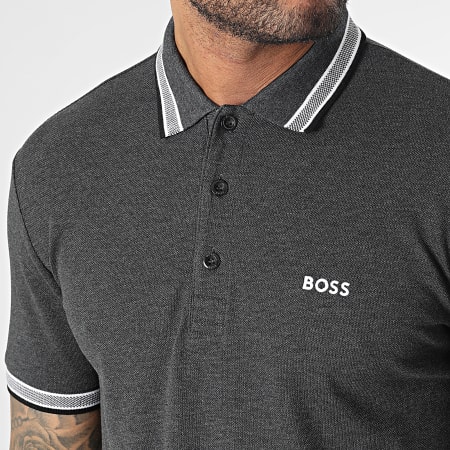 BOSS - Polo Manches Courtes Paddy 50468983 Gris Anthracite Chiné