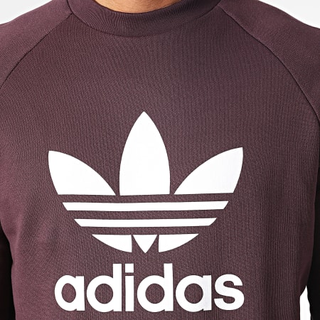 Adidas Originals - Trefoil Shamar Sudadera cuello redondo HK5293 Burdeos