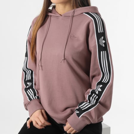Adidas Originals - Tape Sudadera con Capucha Mujer Rayas HM1535 Rosa