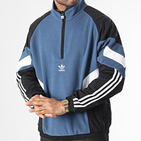 Adidas Originals - Veste Outdoor Polaire A Bandes HK7362 Bleu Noir