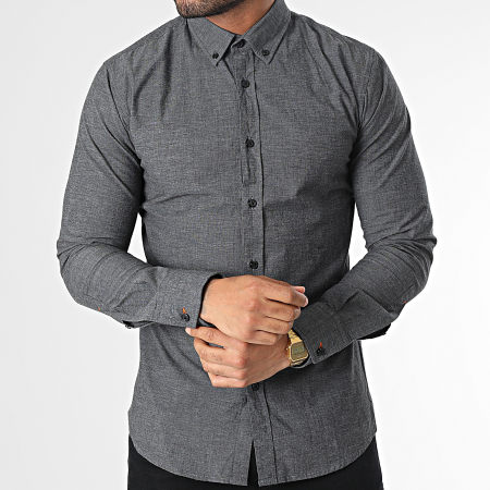 BOSS - Chemise Manches Longues Mabsoot 50484706 Gris Anthracite Chiné