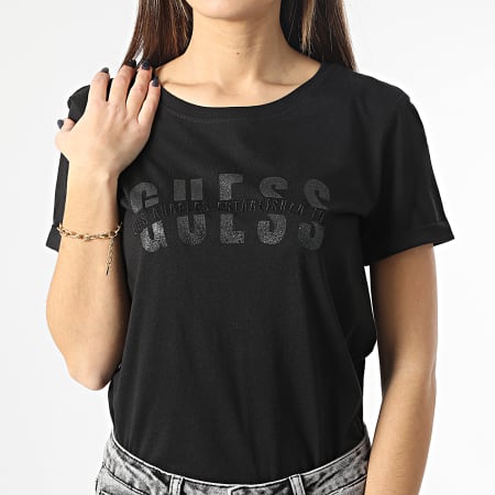 Guess - Camiseta de mujer W3RI16-K46D1 Negro