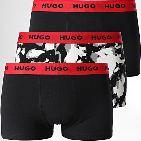 HUGO - Set di 3 boxer 50480170 nero