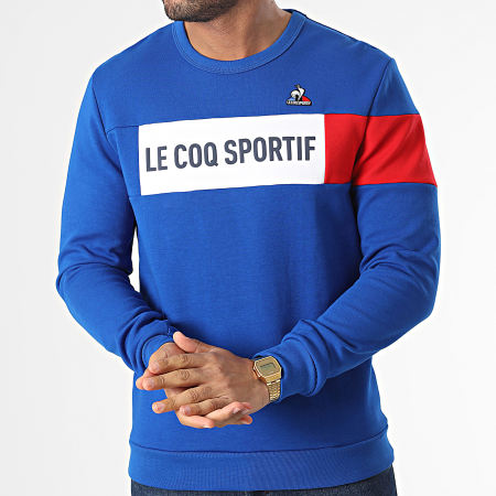 Le Coq Sportif - N1 Felpa girocollo tricolore 2310013 Blu royal