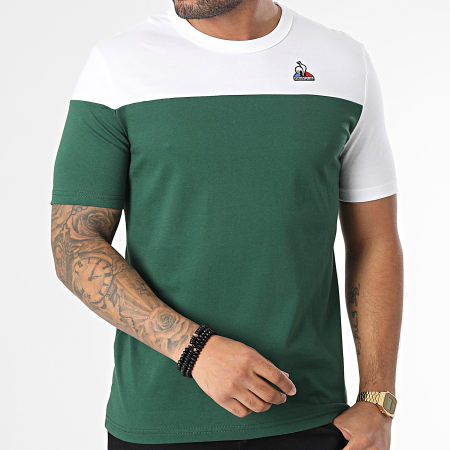 Le Coq Sportif - Camiseta Bat N3 2310365 Verde Blanco