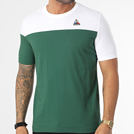 Le Coq Sportif - Tee Shirt Bat N3 2310365 Vert Blanc