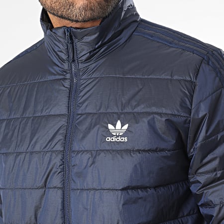Adidas Originals - Abrigo a rayas azul marino HL9215
