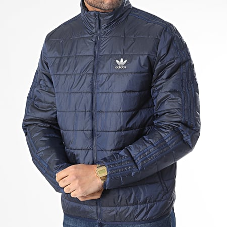 Adidas Originals - Abrigo a rayas azul marino HL9215