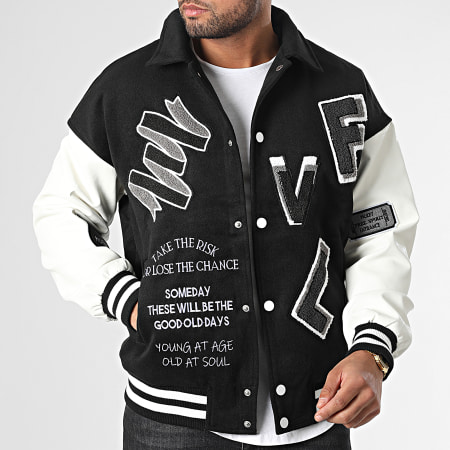 Veste Teddy Noir et Violette