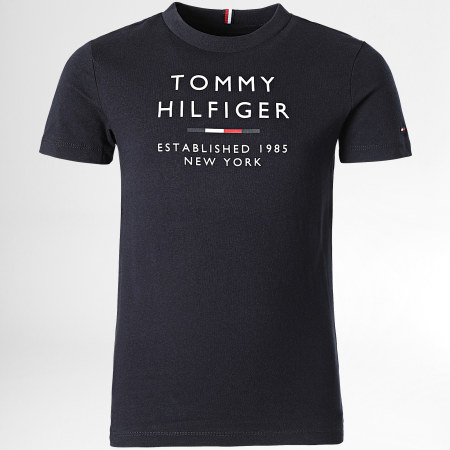 Tommy Hilfiger - Tee Shirt Enfant Logo 8027 Bleu Marine