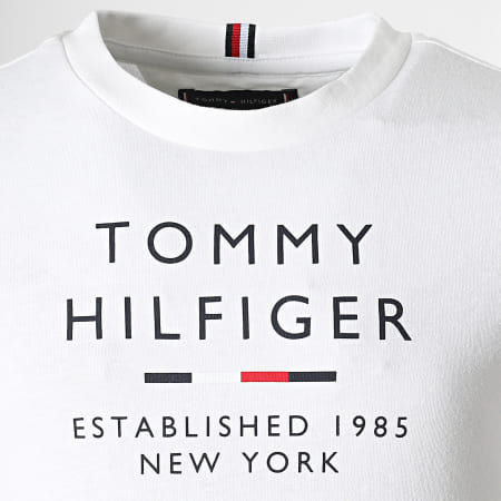 Tommy Hilfiger - Tee Shirt Enfant Logo 8027 Blanc