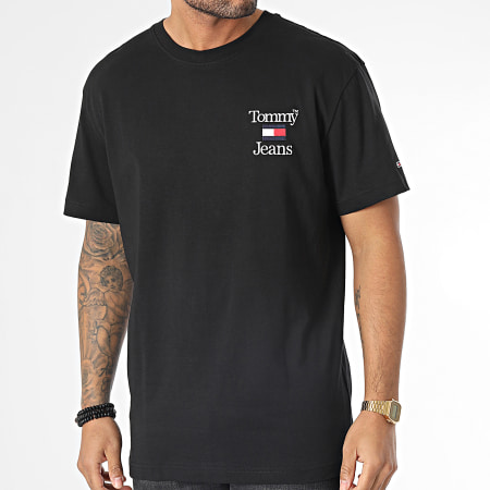 Tommy Jeans - Tee Shirt Petto rilassato Logo 5673 Nero