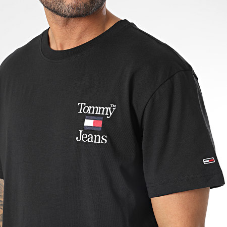 Tommy Jeans - Tee Shirt Petto rilassato Logo 5673 Nero