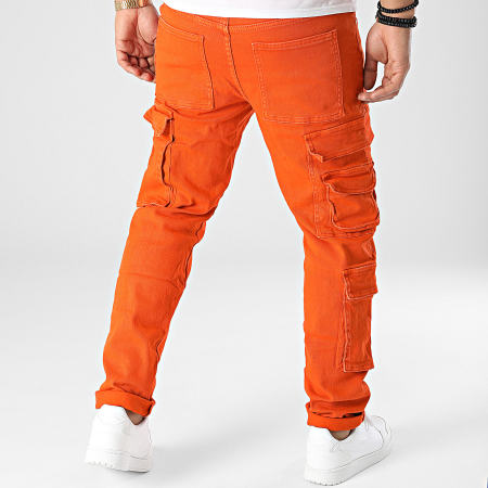 Frilivin Orange Cargo Jeans Ryses