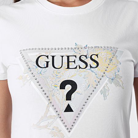 T shirt guess blanc femme outlet