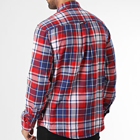 Tommy Jeans - Camicia di flanella rilassata a maniche lunghe 5404 Blu Rosso