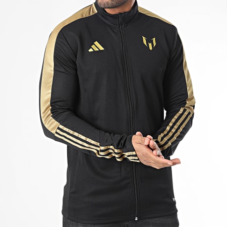 Adidas Sportswear - Veste Zippée A Bandes Messi X IA1036 Noir Doré