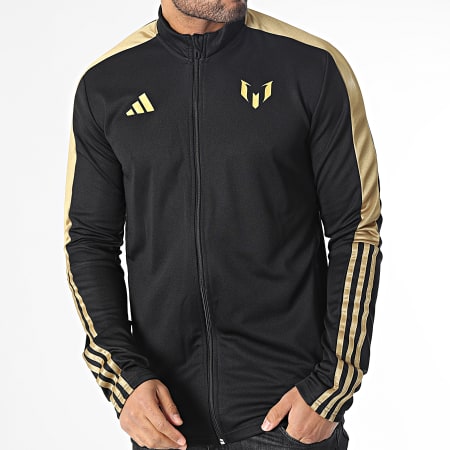 Adidas Sportswear - Veste Zippée A Bandes Messi X IA1036 Noir Doré
