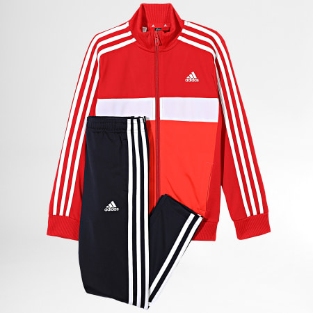 Adidas Sportswear - Ensemble De Survetement A Bandes Enfant 3 Stripes Tiberio Rouge Bleu Marine