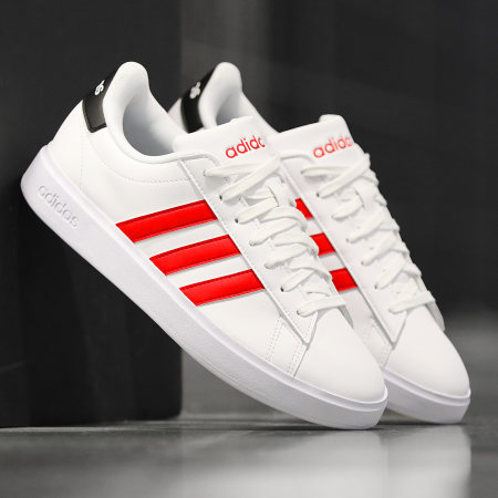 Adidas Sportswear - Grand Court 2 FZ6363 Cloud White Scarlet Core Black Sneakers