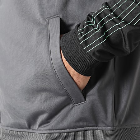 Adidas Originals - SST HI3002 Giacca con zip a righe in maglia grigia