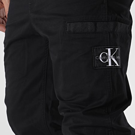 Calvin Klein - Pantaloni Cargo intrecciati con distintivo 2488 Nero