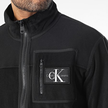 Calvin Klein - Giacca in pile con zip 2521 nero
