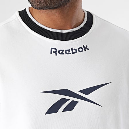 Reebok - Felpa girocollo con logo ad arco vettoriale HS9432 Bianco