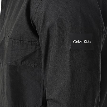 Calvin Klein - Sobrecamisa de manga larga de algodón y nailon 9920 Negro