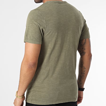 Jack And Jones - Camiseta Cuello Dividido Caqui Verde