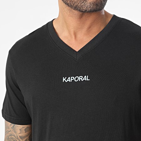 Kaporal - Tee Shirt Col V Seterm Noir