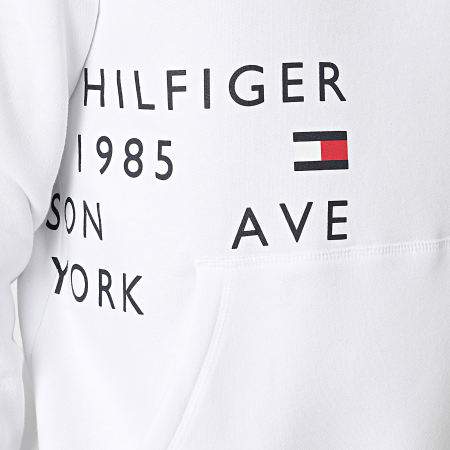 Tommy Hilfiger - Sudadera con capucha Off Placement Text 9303 Blanco