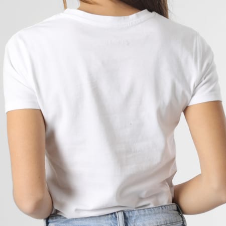 Kaporal - Tee Shirt Femme Jall Blanc Argenté