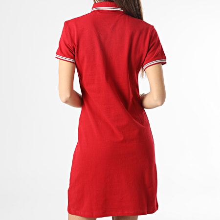 Kaporal - Vestido de Polo de Manga Corta para Mujer Julix Rojo Plata